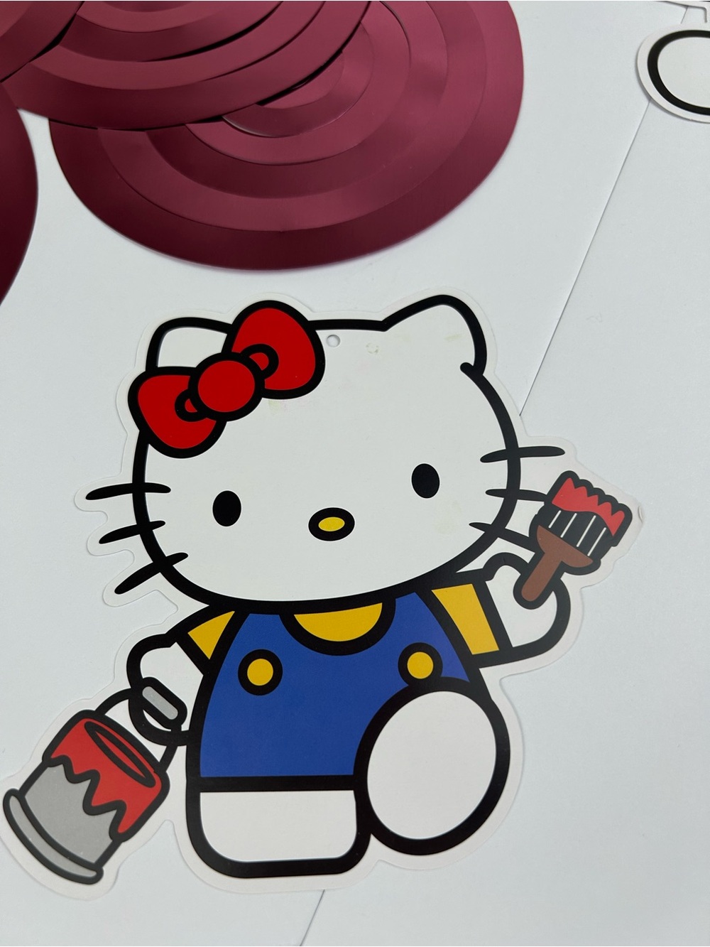 FINAL SALE! 6pc Hello Kitty Hanging Swirl Decorations Pink Party Decor New - Picture 4 of 7
